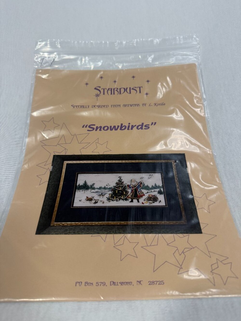 Stardust Cross Stitch Pattern Snowbirds Linda Kotila Christmas Chartpack 123x297
